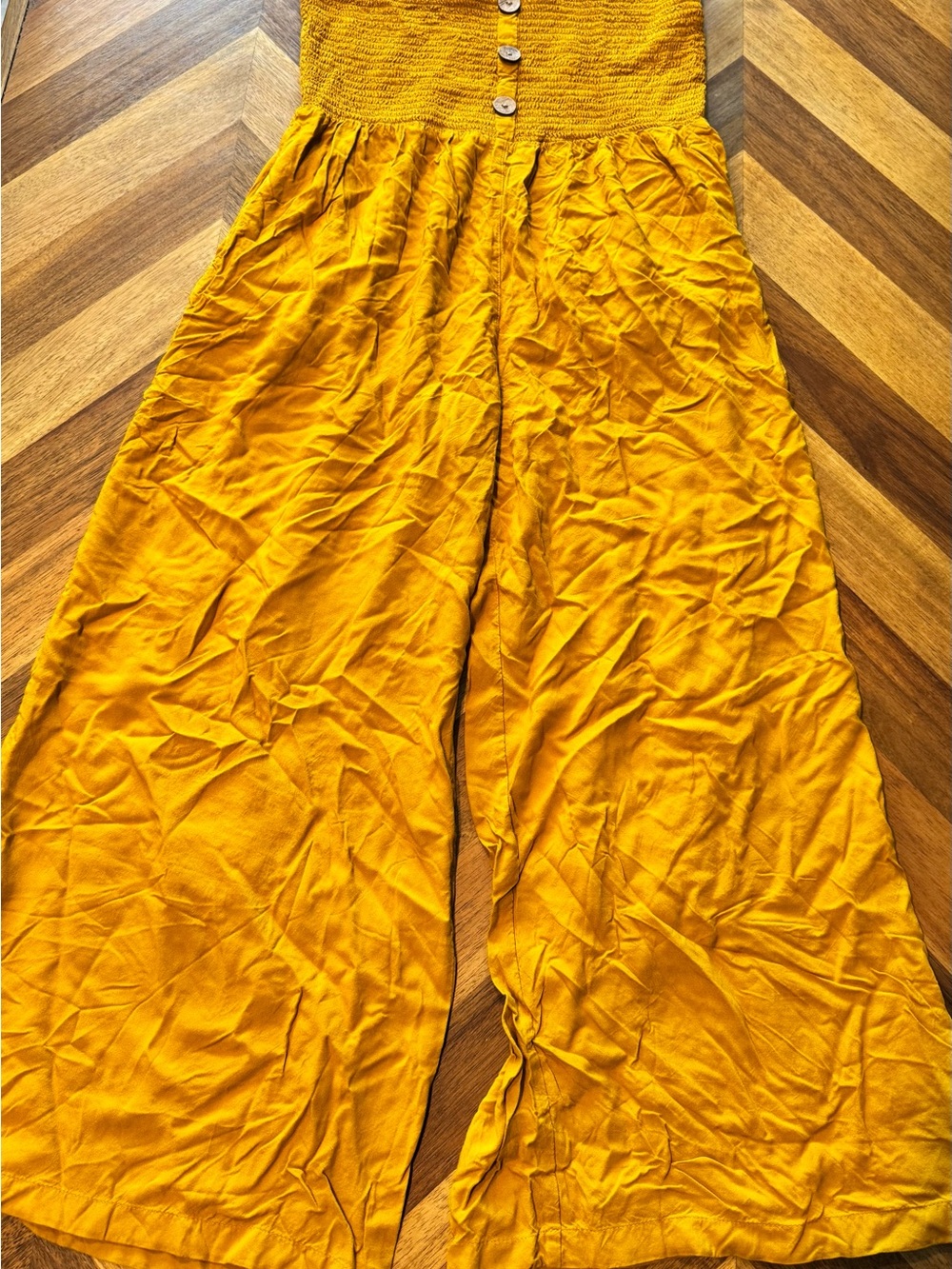 Mustard Yellow Wide-Leg Jumpsuit